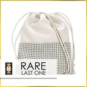 ALEXANDER WANG RYAN CRYSTAL-STUDDED DRAWSTRING BAG